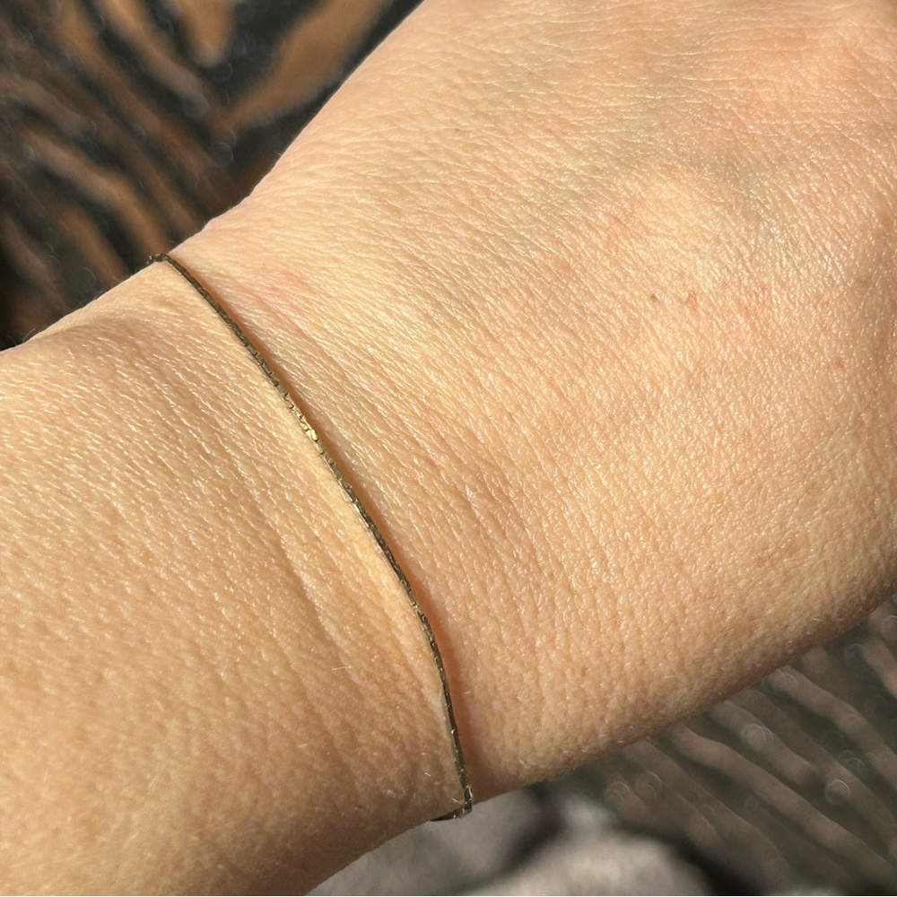 Vintage 80s gold plated delicate minimalist triangle chain bracelet